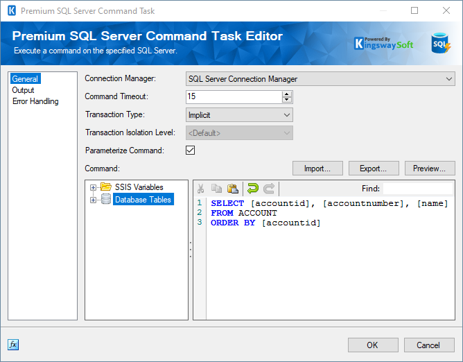 SQL Server Source Component
